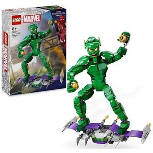 LEGO Marvel Green Goblin bouwfiguur, Verstelbare Superschurk, Bouwpakket voor Kinderen met Speelgoed vliegtuig en Pompoenbommen, Cadeau voor Jongens en Meisjes vanaf 8 jaar 76284