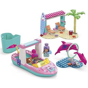 MEGA HHW83 - Barbie Color Reveal Dolphin Adventure Building Set met 10+ verrassingen 2 minipoppen en 2 dolfijnen Constructiespeelgoed Speelgoedcadeauset voor kinderen vanaf 5 jaar