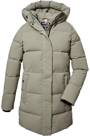 Killtec - GW 1 - Lange Damesjas - Effen Polyester - Waterafstotend - Capuchon