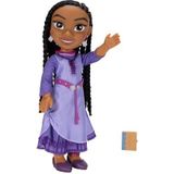 Disney's Wish Asha pop, 35 cm hoge pop met koninklijke reflectie-ogen en handgevlochten haar, inclusief afneembare jurk en schoenen voor meisjes vanaf 3 jaar