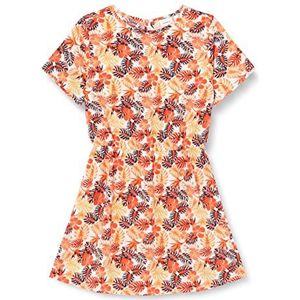 NAME IT Girl's NKFFIVINAYAFRA SS Jurk, Cloud Dancer, 128, cloud dancer, 128 cm