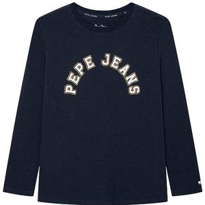 Pepe Jeans Pierce T-shirt voor jongens, Blauw (Dulwich), 14 jaar
