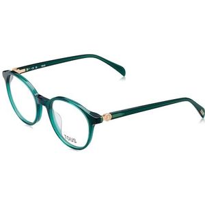 TOUS Eyeglass Frame VTOB96 Top+White+Green Shiny TRANSP.Green 50/19/140 damesbril, groene top + wit + groen + glanzend transp.green, 50/19/140