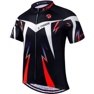 X-TIGER fietsshirt voor heren met korte mouwen Tops Mountainbike/MTB-shirt Ademend, sneldrogend, nauwsluitend hardlopen, racefietskleding