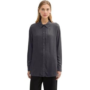 TOM TAILOR Denim Damesblouse, 10522 - Shale Grey Melange, XXL