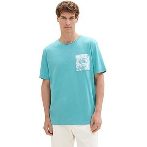 TOM TAILOR Heren T-shirt, 35272 - Meadow Teal, S