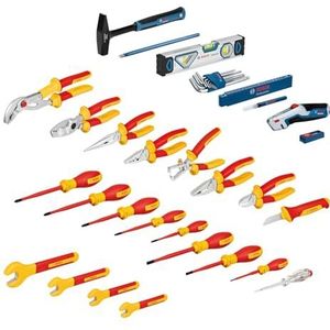 Bosch Professional 37-delige handgereedschapsset assorti (incl. 21 VDE handgereedschappen en 16 extra handgereedschappen, comfortabel en ergonomisch, in L-BOXX)