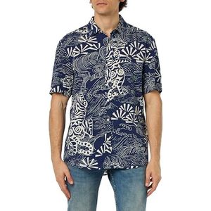KEY LARGO Resort 1/2 patroon, blauw, 3XL