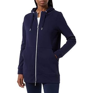 TOM TAILOR Dames Sweatshirt jas met capuchon 1032606, 30025 - Navy Midnight Blue, S