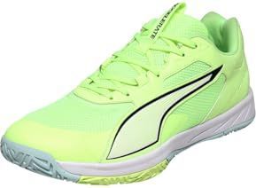 PUMA Unisex Accelerate Pro 4 Indoor Court Schoen, Bruisend Licht Groen Terrein Licht Mos PUMA Wit, 44 EU