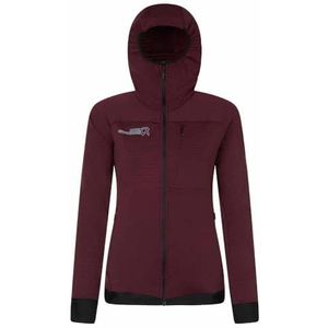 Rock Experience REWC01881-Z443 Reptile Hoodie Woman Fleece Dames Shirt met lange mouwen 1013 Windsor Wine+0208 Caviar L