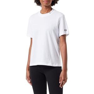 Champion Legacy Icons W Relaxed Back Logo S/S Crewneck T-shirt, wit, XS dames SS24, Wit, XS