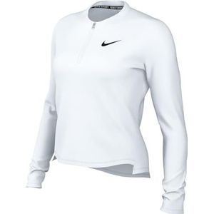 Nike Dames Top W Nkct Df Advtg Midlyr, White/Black, FV0257-100, 2XL