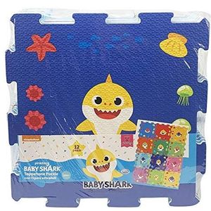 ODS - Baby Shark 48806 puzzelmat met 12 schuimtegels, ideaal voor kinderkamer, spelen en kruipen