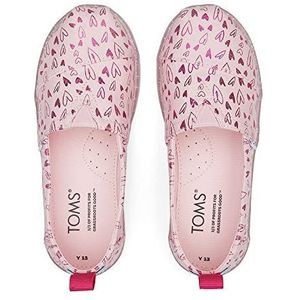 TOMS Alpargata Platte slippers voor meisjes, Pastel roze folieharten, 31.5 EU