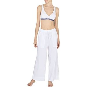 Emporio Armani Ultralight Popeline broek voor dames, wit, XS