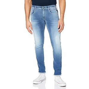 Replay Anbass Hyperflex Re-used Jeans heren,Blauw (9 Medium Blue),33W / 32L