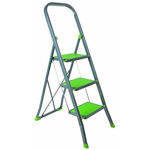 Escalo Colour Step L423HV huishoudelijke opstapladder met steun/3 treden/groen