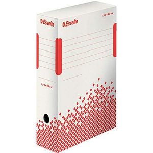 Esselte 623908 Archiefdoos SPEEDBOX, DIN A4, wit/rood, (B) 100 mm