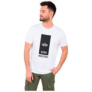 Alpha Industries Blok Logo T Shirt voor Mannen White