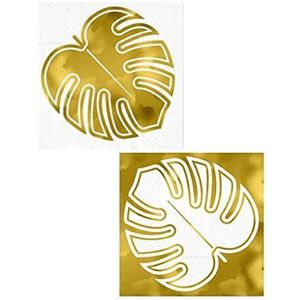 Mini-cocktailhanddoek, goudkleurig, metallic, 10 cm x 10 cm (x12) R/APSFOR