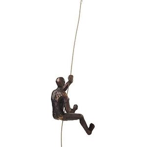 Kare Design wandversiering Climber Rope, wanddecoratie klimmers, wandversiering klimtouw (H/B/D) 23,5 x 12,5 x 9,5 cm