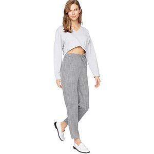 Trendyol Vrouwen Hoge Taille Skinny fit Jogger Broek, Black, 62