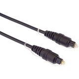PremiumCord Toslink Optische audiokabel - 5 m, Toslink stekker naar stekker, digitale kabel voor stereo-installatie, HiFi Sounbar TV, HQ audio, verguld, kleur zwart