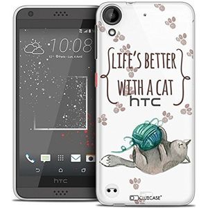 Caseink - Hoes Beschermhoes voor HTC Desire 530/630 [Crystal Beschermhoes Case Gel HD Collectie Quote Design Life's Better with a Cat - Flexibel - Ultra dun - Gedrukt in Frankrijk]