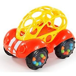 Bright Starts, Oball Speelgoedauto met rammelaar, Geel-Rood