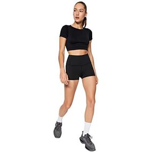 Trendyol Dames hoge taille skinny fit regular fit sportlegging, zwart, S, Zwart, S