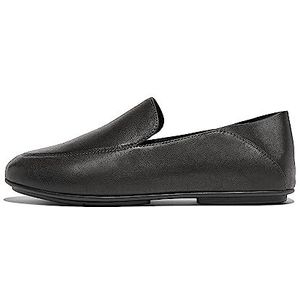 Fitflop Allegro Crush-Back lederen instappers voor dames, Zwart, 36 EU