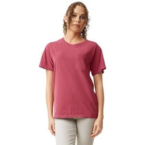 Comfort Colors T-shirt met zak voor heren en volwassenen, verpakking van 12 stuks, Karmozijnrood, XXL