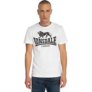 Lonsdale T-shirt met logo voor heren, wit, 5XL