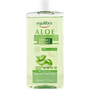 Equilibra Aloë Dermo-Bagno, hydraterende, verzachtende en verfrissende douchegel voor een schone en geurende huid, met aloë-sap, glycerine en biologisch appelextract, 400 ml