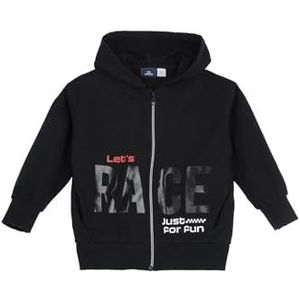 Chicco, Sweatshirt voor meisjes en jongens, met comfortabele ritssluiting en capuchon, van zacht katoen, ideaal voor lente en herfst, ontworpen in Italië, kleding voor meisjes en jongens, Zwart, 5
