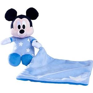 Disney - Good Night Mickey Mouse knuffeldoek, Glow in the Dark Pluche, Micky Mouse, babyspeelgoed, knuffeldier, troostertje, geschikt vanaf de eerste levensmaanden