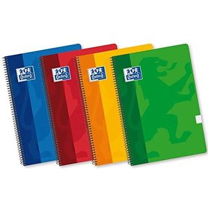 Oxford, A5 notitieboek, 4x4 rasters, softcover, 80 vellen, verkrijgbaar in verschillende kleuren, 1 Units