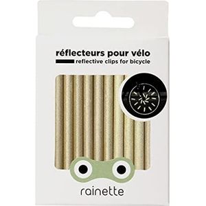 Rainette Fietsreflectoren, goud, 360 graden reflectie, 12 stuks