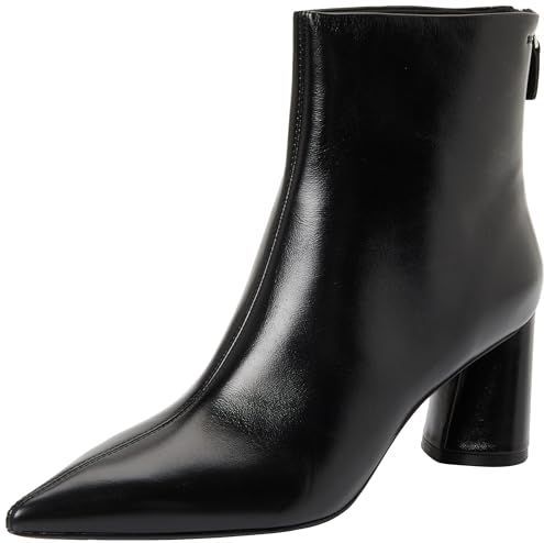 BOSS - Enkellaarsjes - Zwart - Leren - Reliëflogo