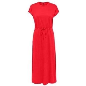 ONLY Vrouwen ONLMAY S/S Dress Box JRS midi jurk, High Risk Red, S, rood (high risk red), S