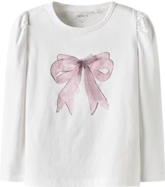 NAME IT Shirt 'NMFSKATY'  rosa / zilver / wit