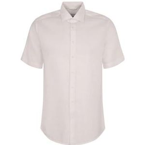 Seidensticker - Herenhemd - Wit - Regular Fit - Korte Mouwen