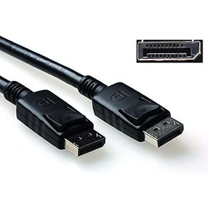 ACT DisplayPort naar DisplayPort kabel 2m, 4K@60Hz, DisplayPort kabel 1.2 connector met pin 20 DP_PWR, voor converter - AK3980