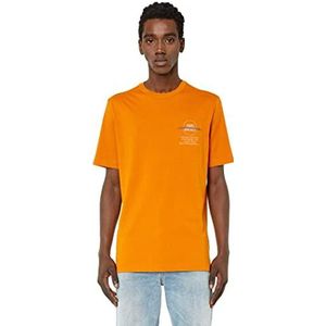 Diesel T-pouch T-shirt voor heren, oranje (7dja-0cjac), XXL