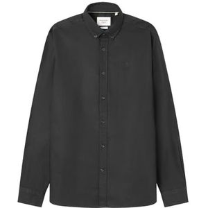 SPRINGFIELD Linen Basic European Flax Herenhemd, standaard zwart, S