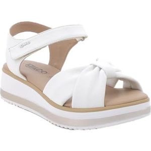 imac spa D.Patricia sandalen met sleehak voor dames, wit, 38 EU, Wit, 38 EU