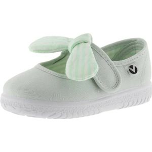 Victoria Ojalá Unisex Canvas Mary Janes & Strap & Striped Bow 105110 for Kids MELON 18