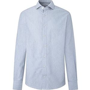 Hackett London Men's OXF Flannel ENG STR Shirt, Grijs, L