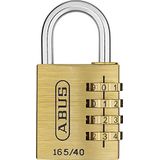 ABUS Cijferslot 165/40 - hangslot van messing - met individueel instelbare cijfercode - kofferslot/spindslot - ABUS-veiligheidsniveau 4